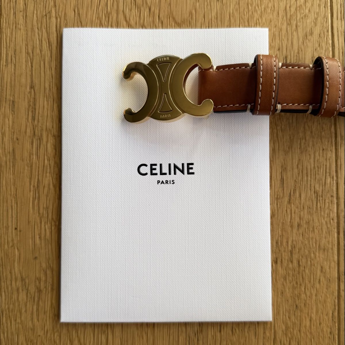Cinture: CELINE Triomphe belt brown 75cm TOP! – Usato da Cham venduto da nad_z2js 3