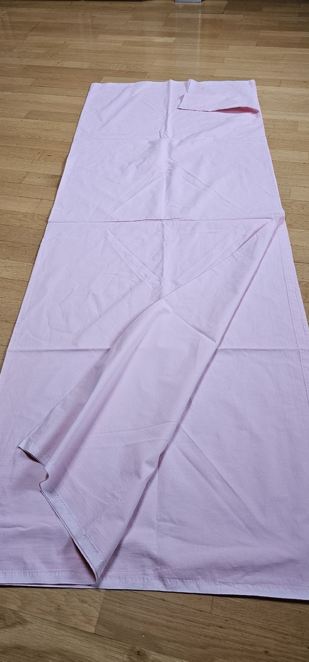 Bettwäsche: rosa Leintuch 165 x 240 cm – Gebraucht aus Ferden von jemyce