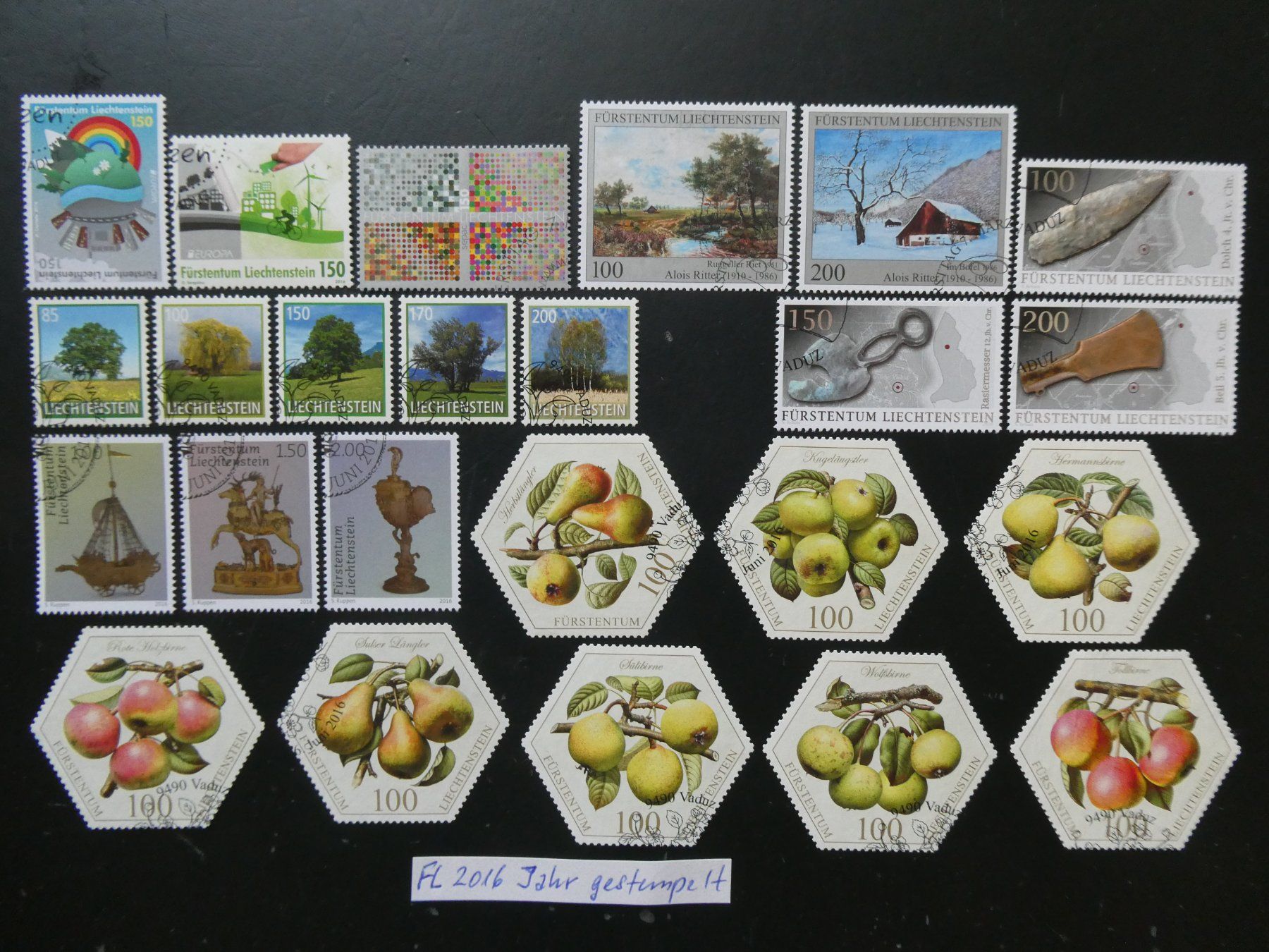 Alle Briefmarken: FL 2016 Jahr gestempelt – Gebraucht aus Lausen von Herbamare01