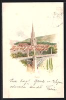 Bern, Teilansicht mit Kirche, Chocolats 
