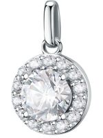 Anhänger 375er Weißgold 15 Zirkonia mit kette s925