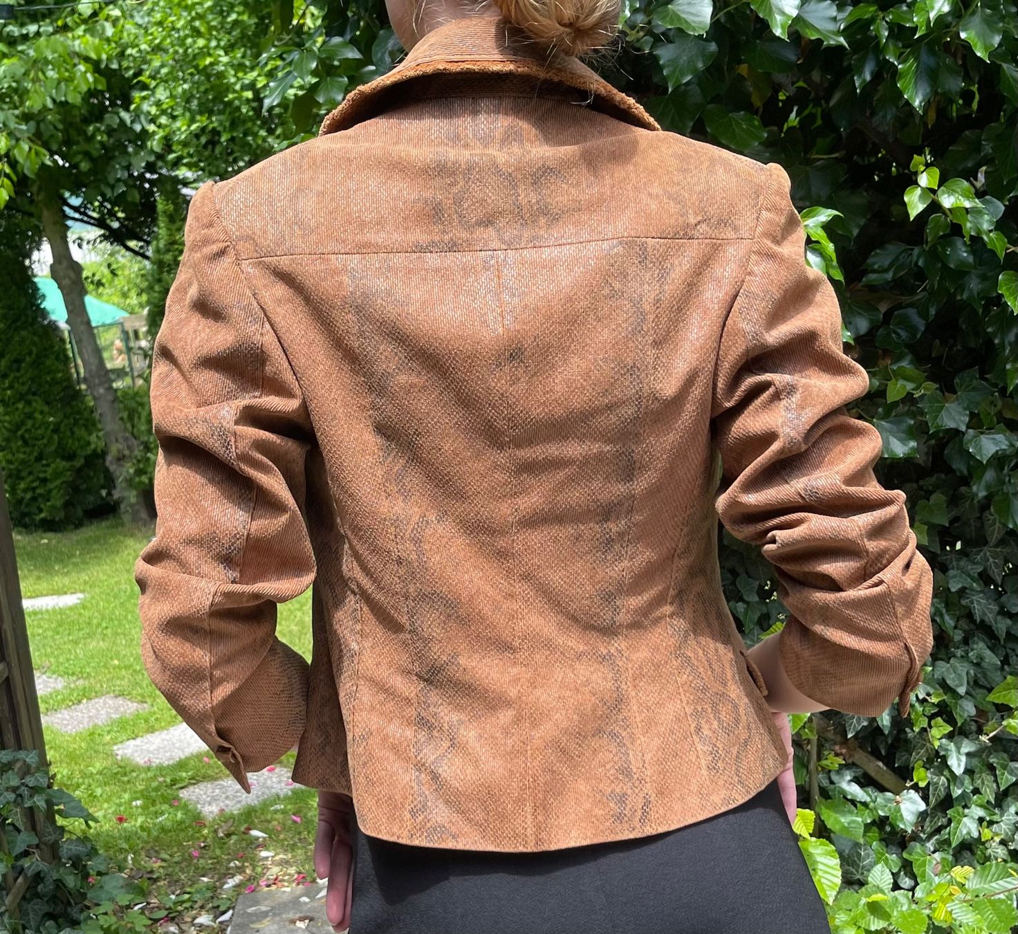 Jacken: Giacca in print pitone di pelle ecco-S/M – Neu (gemäss Beschreibung) aus Gordevio von LanaZimm 1