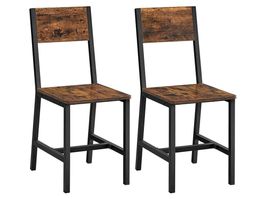 Esszimmerstuhl 2er Set mit Metallrahmen Industriestil NOVIA