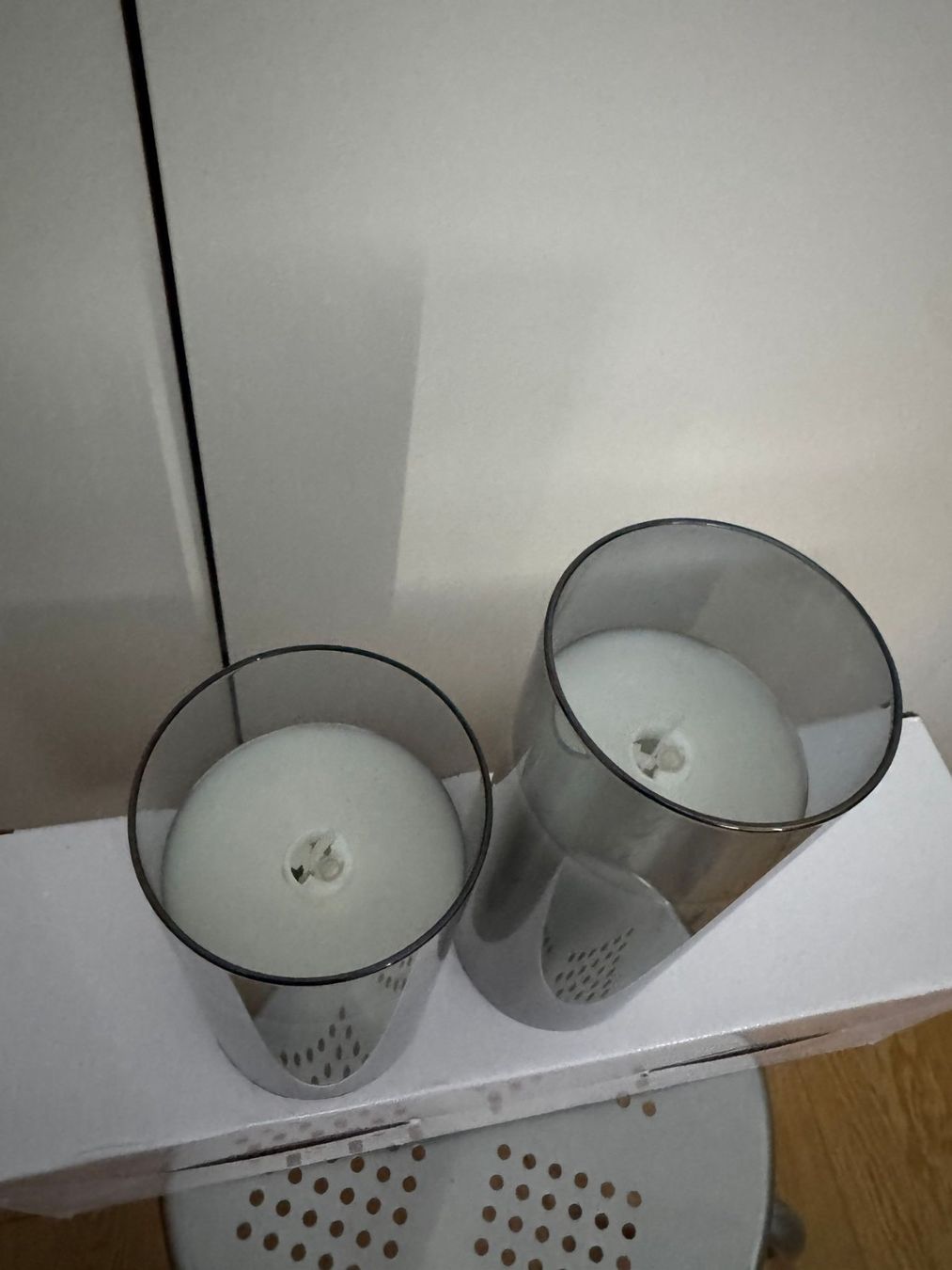 Candele: 2x Edle LED-Echtwachskerzen im Rauchglas | Ab 1.- – Usato da Tägerwilen venduto da Swiss-Ricardo 1
