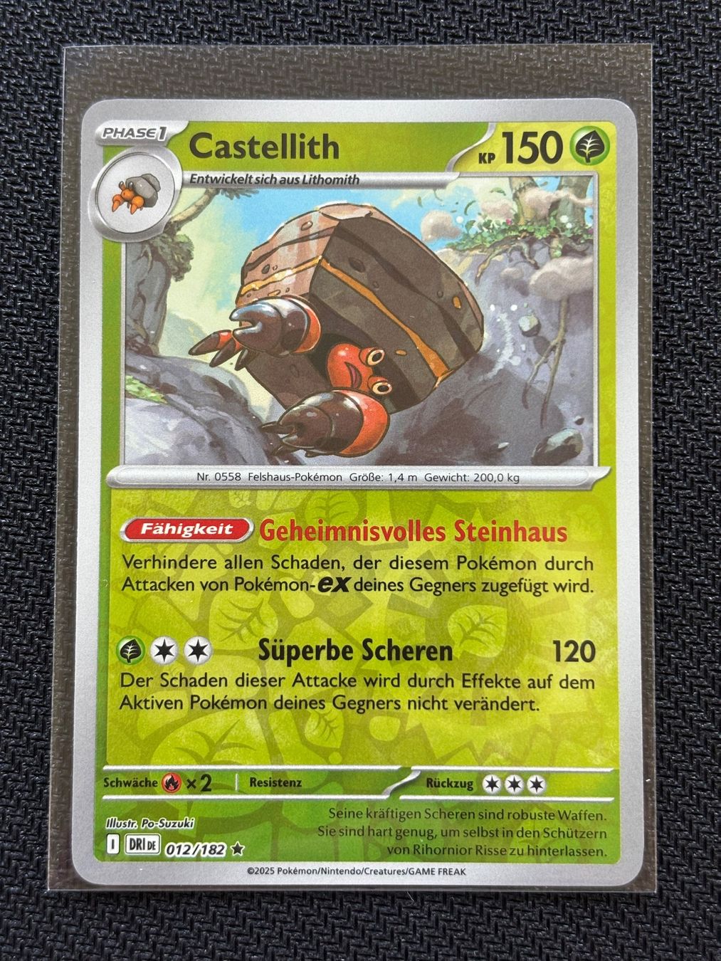 Pokémon Carte collezionabili: Lithomith (DRI 012) Reverse Holo - Ewige Rivalen - DE – Nuovo (secondo la descrizione) da Hergiswil NW venduto da Feybyen