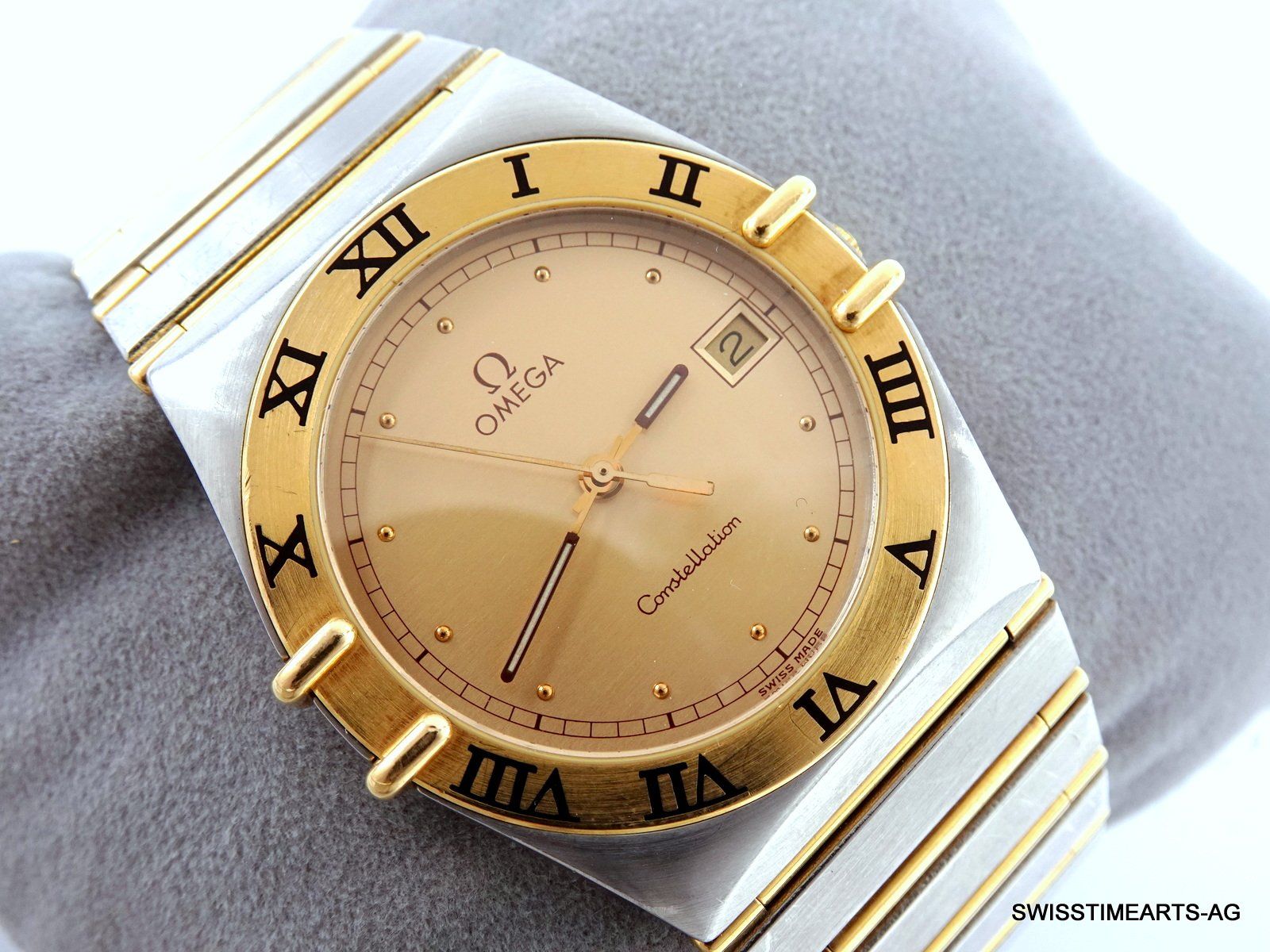 Omega Uhren: OMEGA 18K/SS 1990ER CONSTELLATION 396.1070 HERRENUHR – Gebraucht aus Zürich von SWISSTIMEARTS-AG