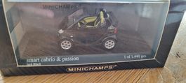 Minichamps Smart Cabrio schwarz 1:43 Modellauto OVP limitier