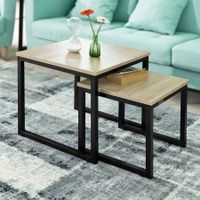 2er Set Couchtisch, Satztisch, Sofatisch, Kaffeetisch