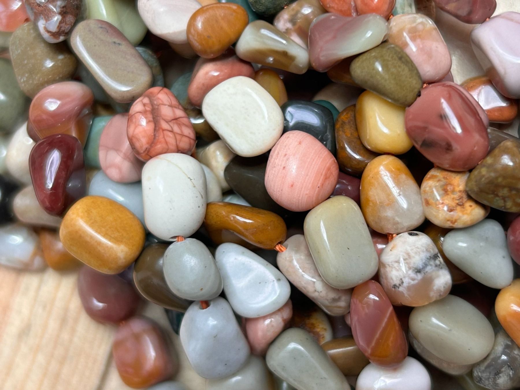 Pietre preziose: Strang echte Alashan agate Nuggets / stone 8-10 mm – Nuovo e nell'imballaggio originale da Niederrohrdorf venduto da Ytobi 2