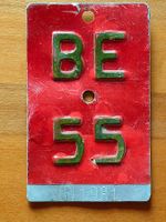 Velo / Fahrrad Nummernschild BE 55