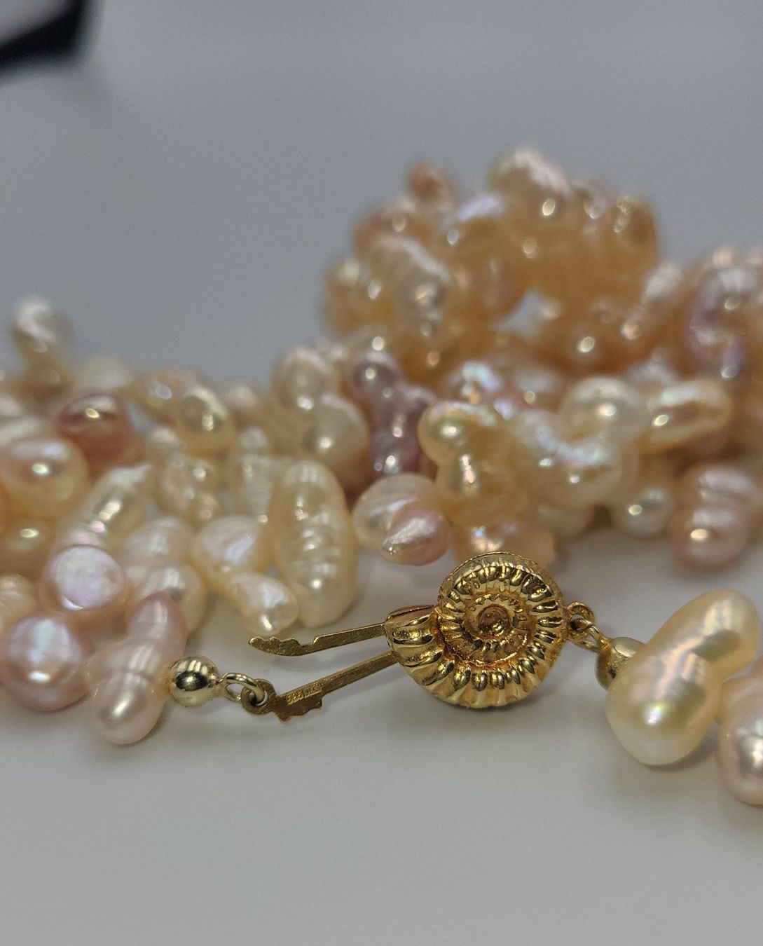 Catenine: Gold 585 Perlen Kette Mit Gold Verschluss – Usato da Wald ZH venduto da Dasilver 2