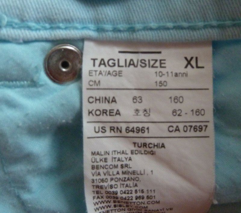 Benetton Pantalons: Hose Benetton Gr 150 / 10-11 Y. – D'occasion à Ruggell par Btt 3