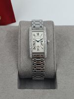 CARTIER " TANK AMÉRICAINE " IN 750 WEISSGOLD MIT DIAMANTEN