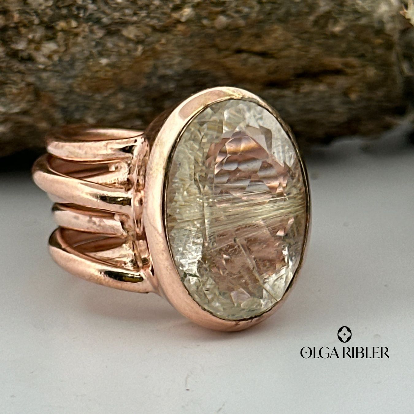 Olga Ribler Anelli: Unikate Silber Ring 925 Grösse 56 mit Rutilquarz – Nuovo (secondo la descrizione) da Luzern venduto da Schmuckoutlet 4