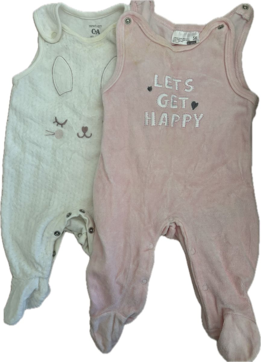 Pantaloni: 2x Babystrampler ohne Ärmeln warm Gr. 56 – Usato da Zürich venduto da pknop