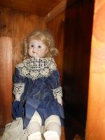 Porzellan PUPPE Vintage mit Glasaugen, unbespielt