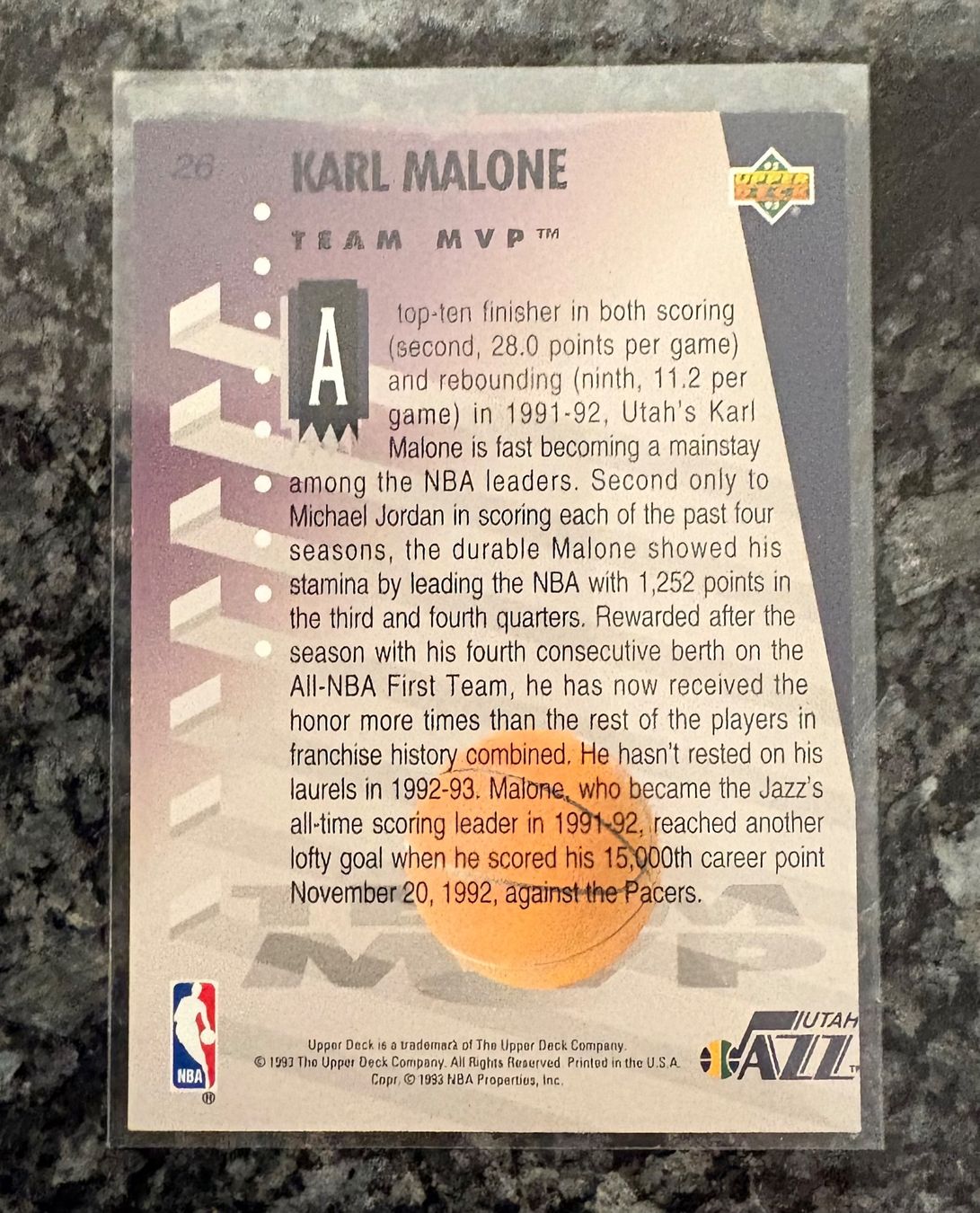 Nba Carte collezionabili: NBA Karl Malone Upper Deck Team MVP Card – Nuovo (secondo la descrizione) da Muttenz venduto da joba23 1
