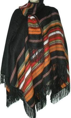 Wunderschöner, warmer Alpaka Poncho Ruana, Neu!!
