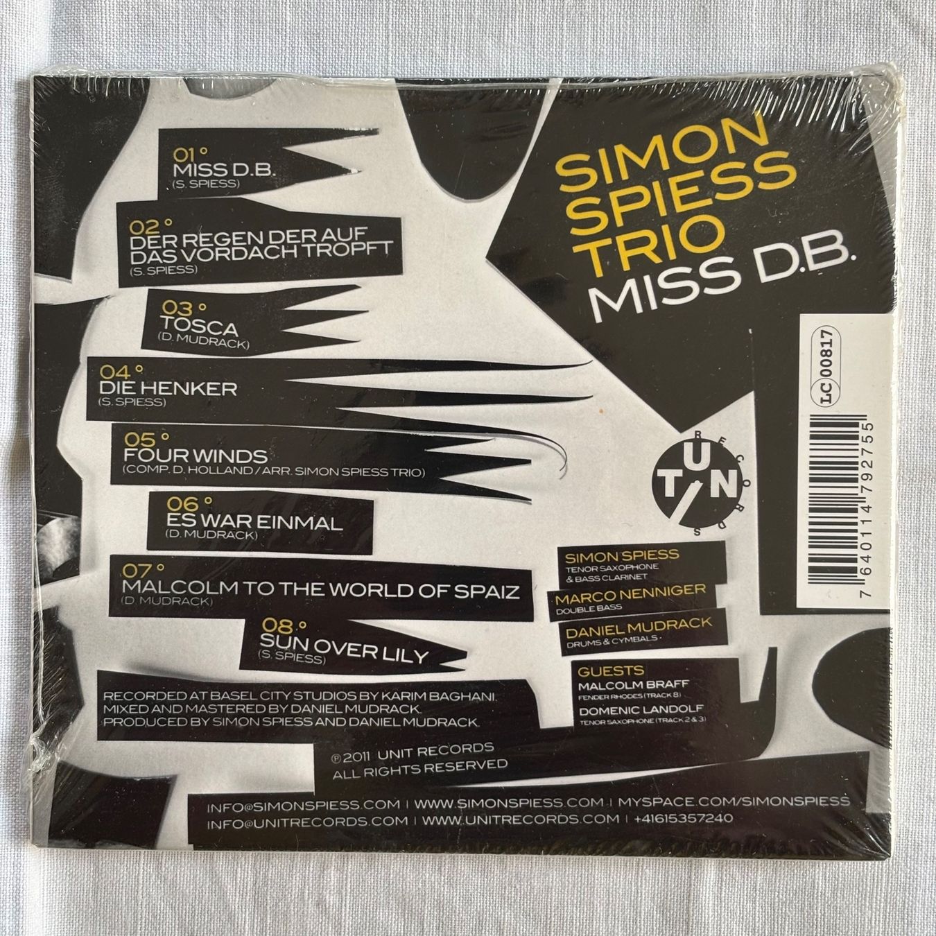 CD: Simon Spiess Trio: Miss D.B. – Nuovo e nell'imballaggio originale da Stans venduto da Abukadnezar 1