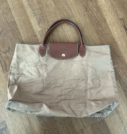 Handtasche Longchamp Le Pliage beige braun gebraucht