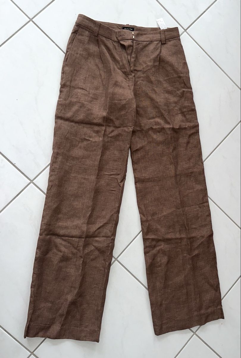 Massimo Dutti Pantaloni: MASSIMO DUTTI HOSE GR. 36 LEINEN neuwertig – Nuovo (secondo la descrizione) da Unteraegeri venduto da MH203 3