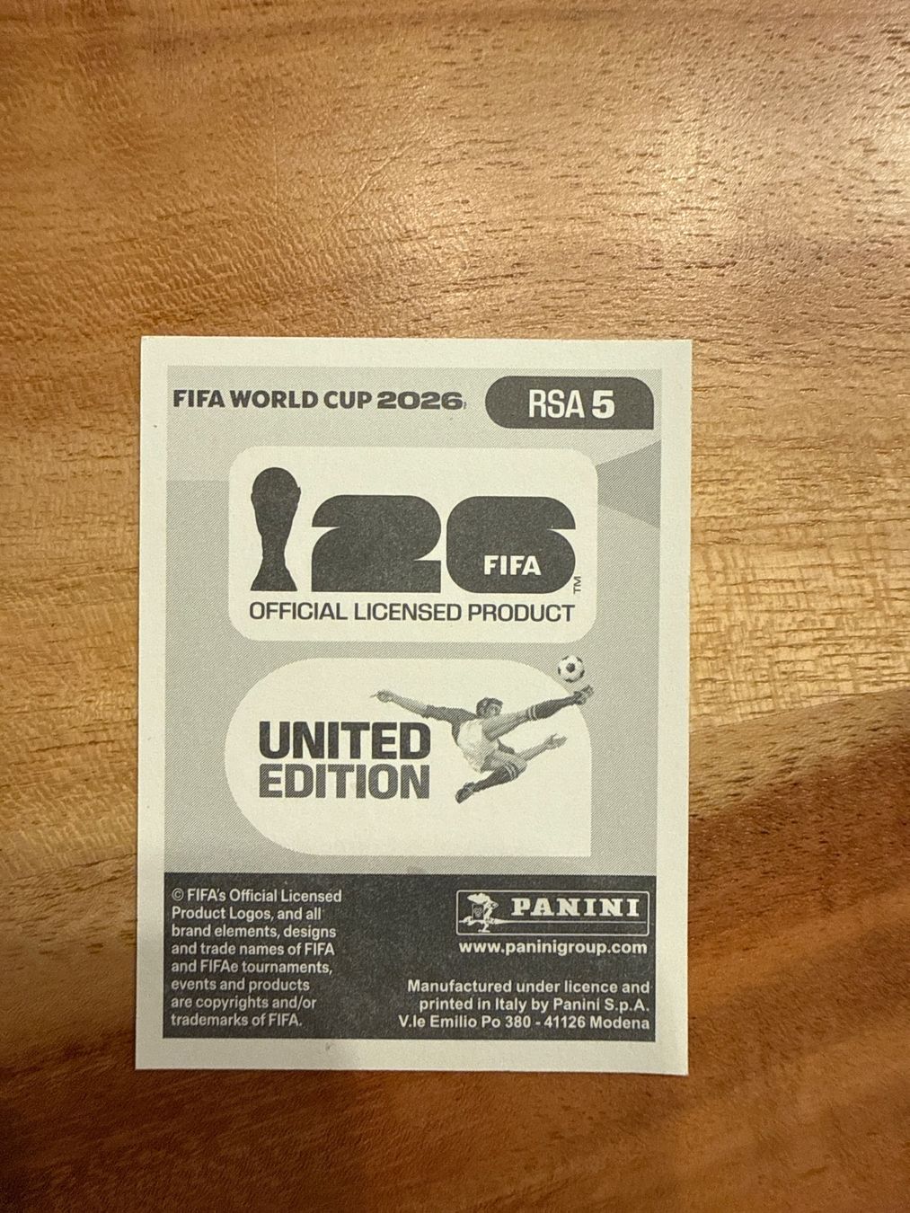 Panini Sammelbilder & Trading cards: WM 2026 Panini Sticker Samukele Kabini RSA 5 – Gebraucht aus Winterthur von ylaura 1