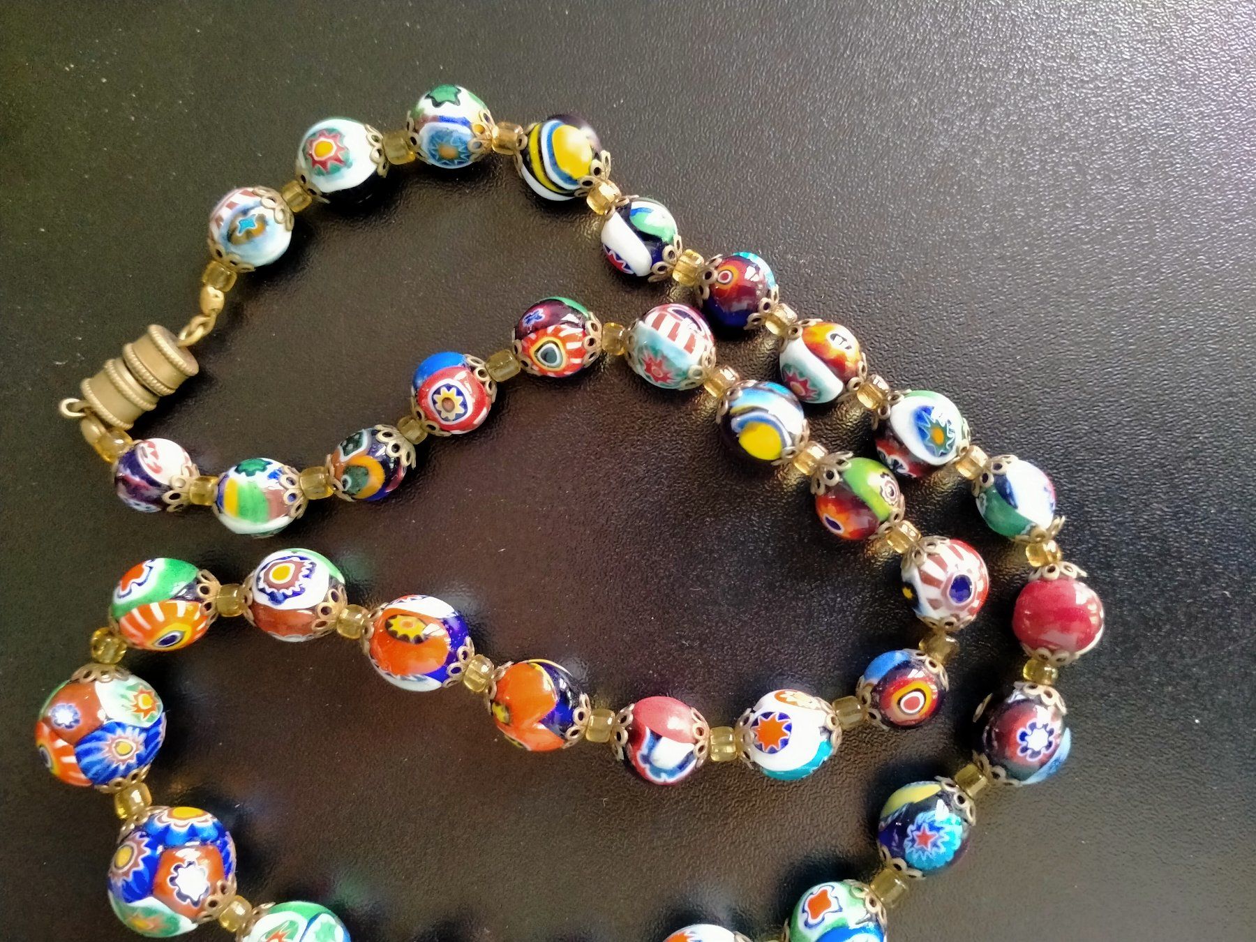 Catenine: Halskette Glasperlen Millefiori Perlen – Usato da Küssnacht am Rigi venduto da perlboote 2