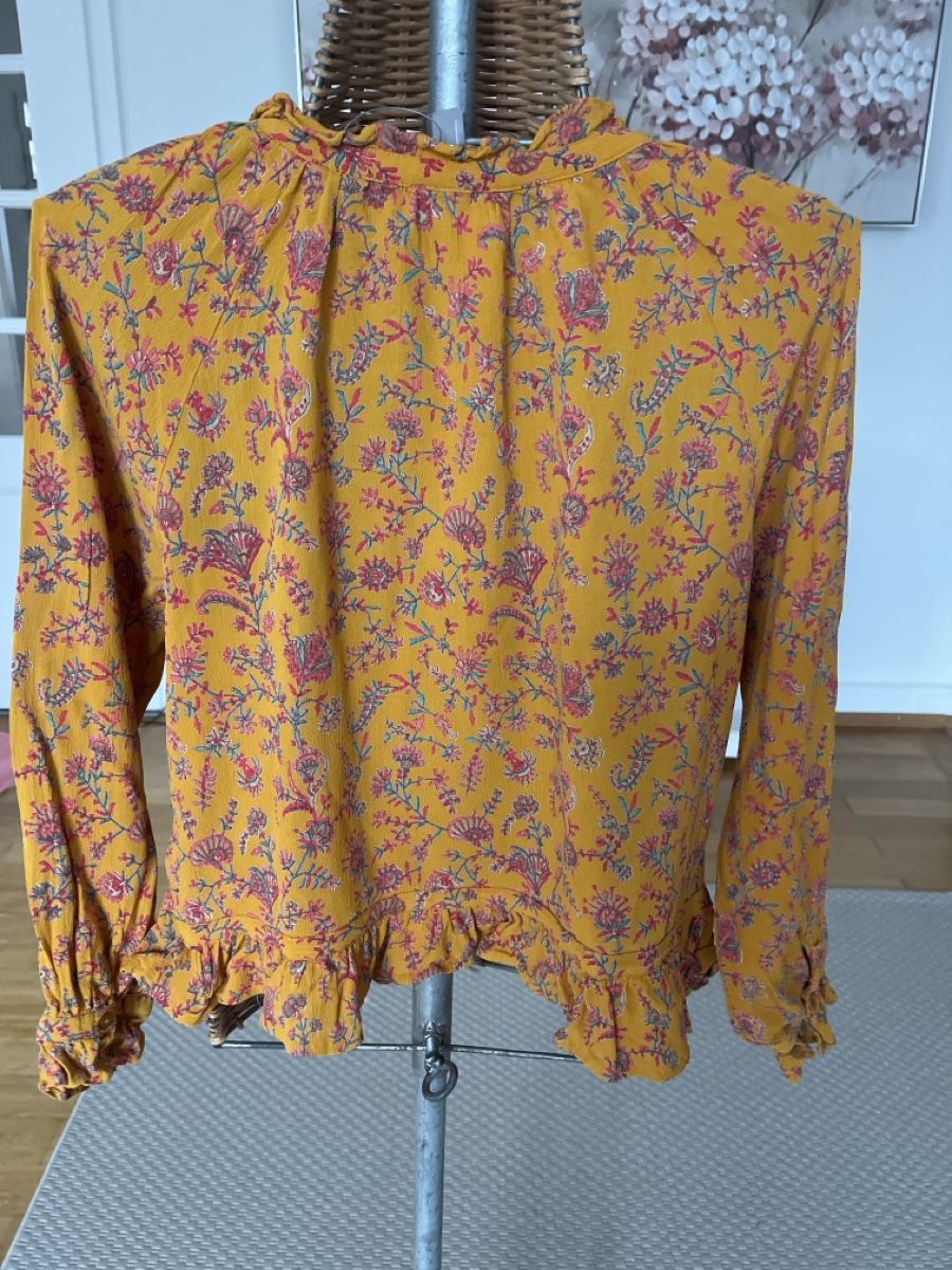 Camicette: Bluse mit Blumenmuster, gelb, S – Usato da Solothurn venduto da Bobesch08 3