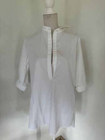 Neuware Weisse Bluse Katia Serafini Gr. 42 100% Baumwolle