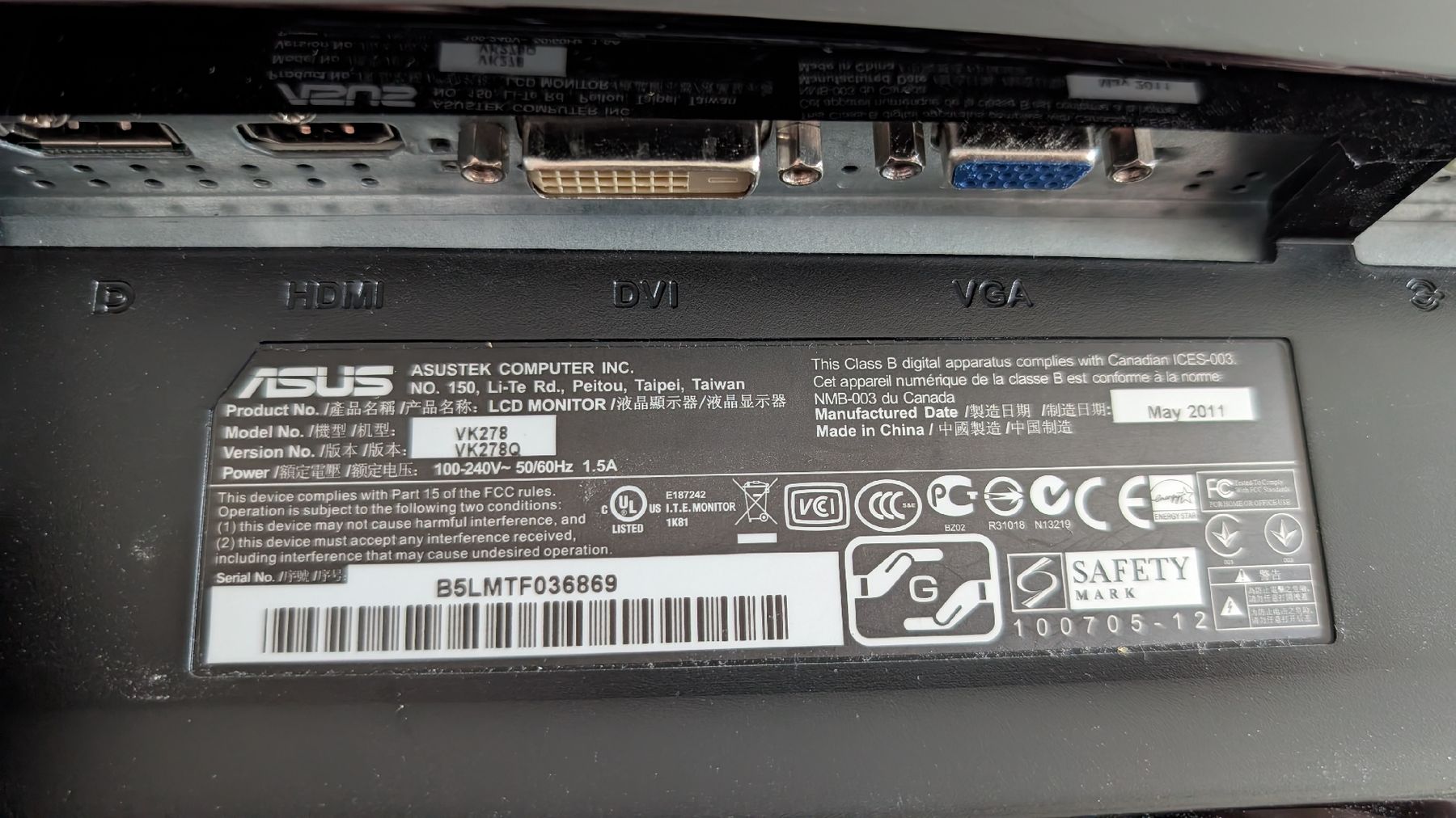 Asus Monitor: Monitor 27 Zoll ASUS – Usato da Lenzburg venduto da QualityFirstShop 3
