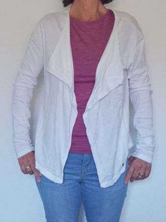 Sommerlich leichte, weisse, offene Jacke von Soccx, Gr. 36