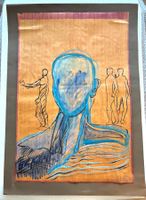 💚 VINTAGE MID CENTURY AQUARELL 51.0 x 75.0 SIGNIERT 💚 CH