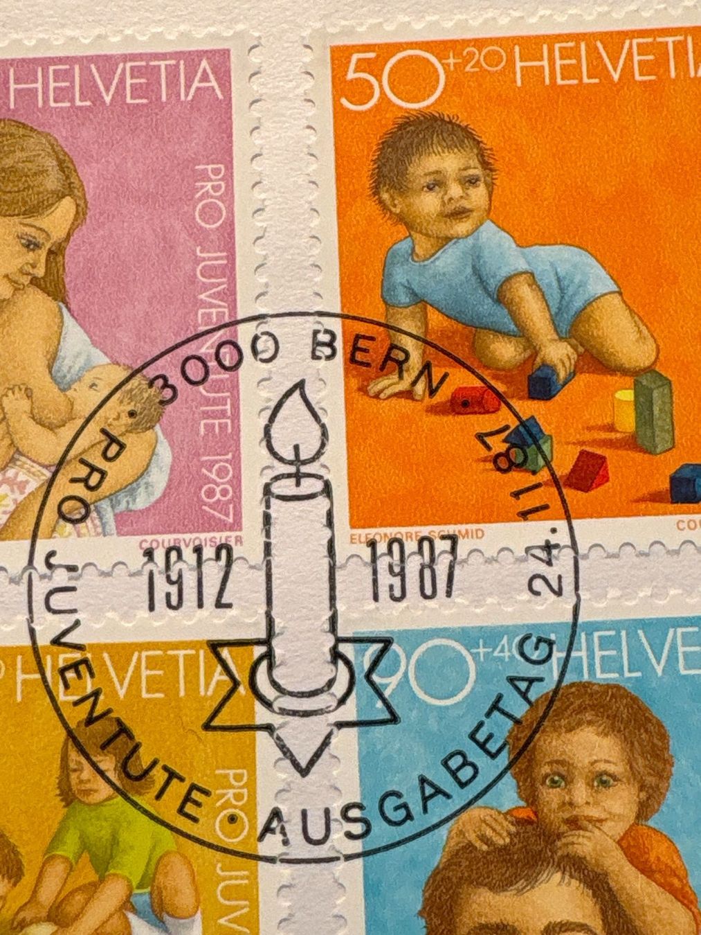 Alle Briefmarken: Pro Juventute Ersttagsbrief 1987, 75 Jahre – Gebraucht aus Ibach von lisch3 4