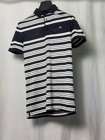 Golf Poloshirt J.Lindberg blau/weiss