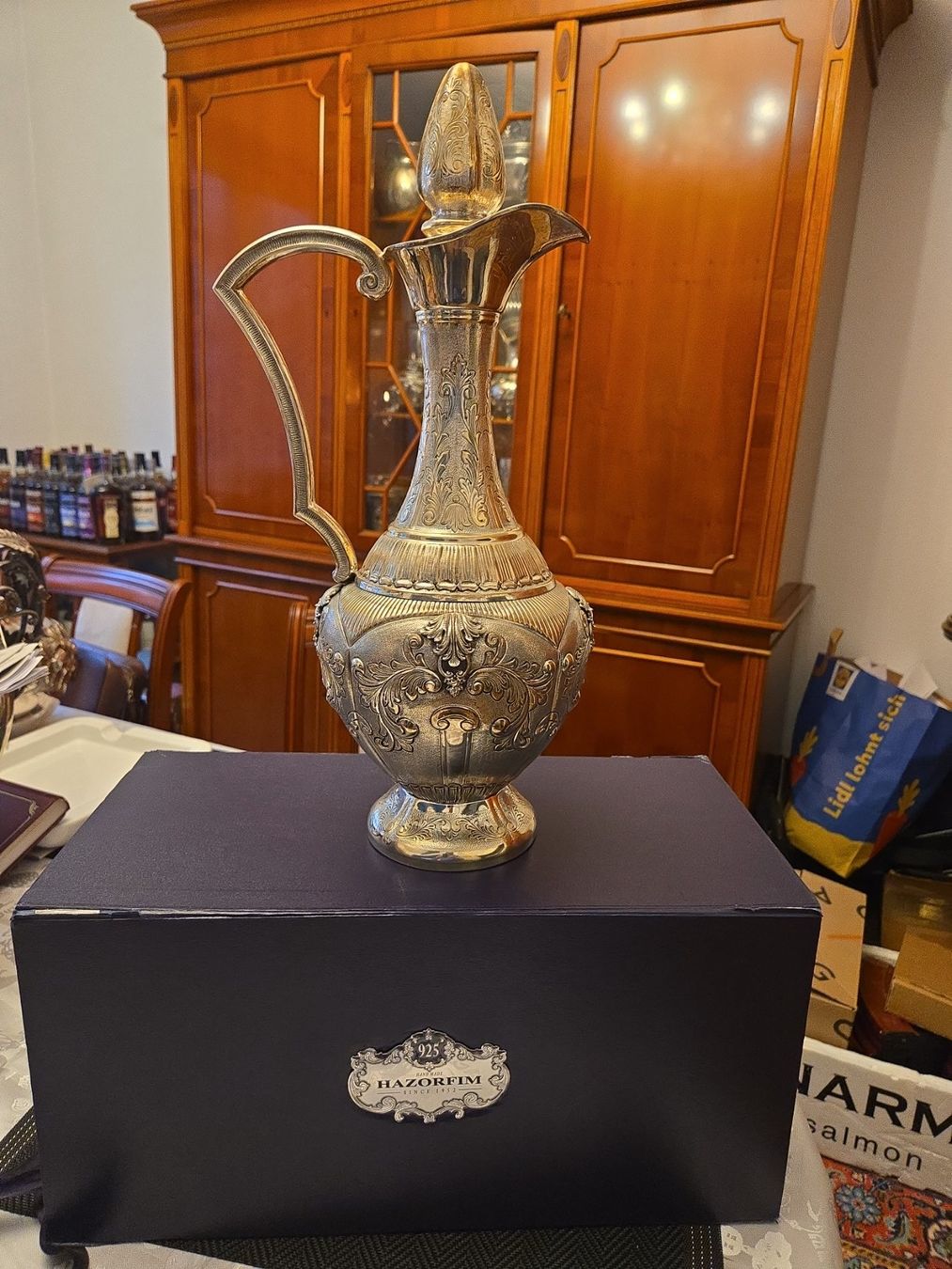 Caraffe: Hazorfim Benedetti Wein Karaffe .Sterling 925 – Usato da Zürich venduto da mistralissimo 5