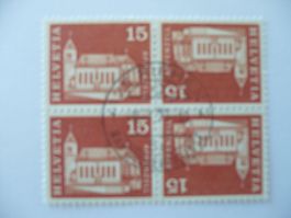 1973 Kehrdruck 4er-Bl. ET gest. 4125 Riehen SBK K52