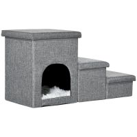 PawHut Haustiertreppe Hellgrau