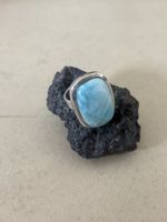 Ring Larimar Sterling Silver Rechteckig