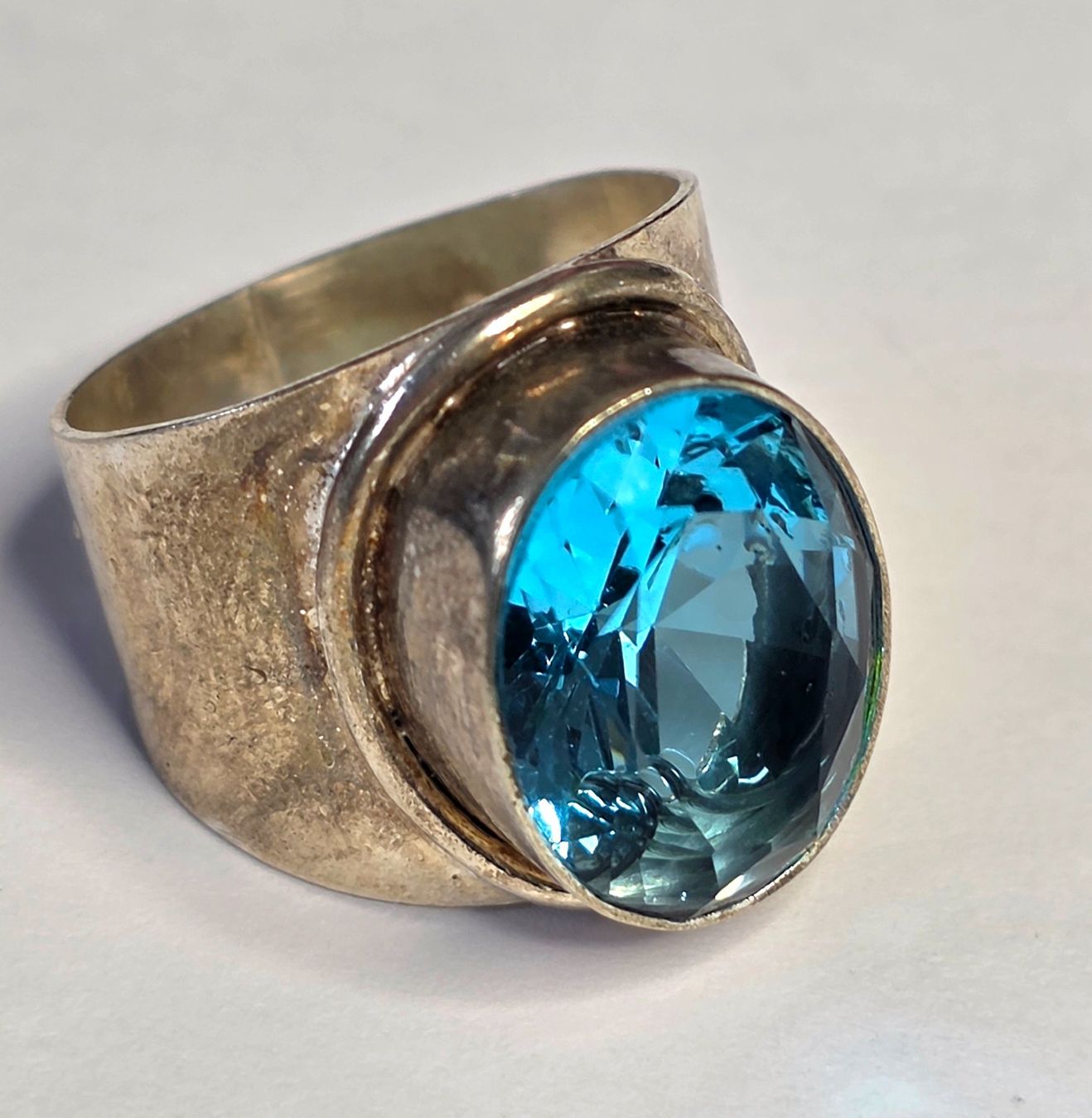 Bagues: Silber Ring mit blauem Stein – Neuf (Voir description) à Zürich par adriben 4