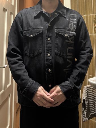 Calvin Klein Black Denim Jacket - Stylish Layering Piece