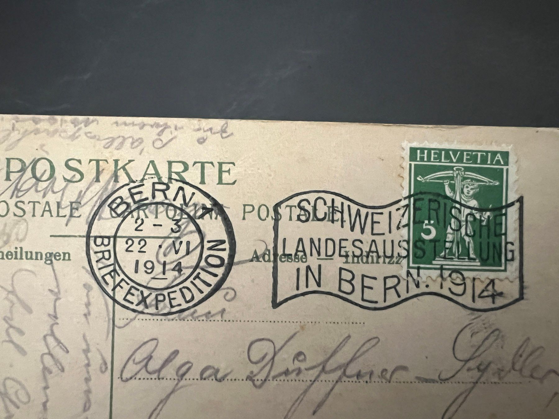 Cartoline postali: AK 1914 Bern super  (G2907) – Usato da Hinwil venduto da Sidi4 1