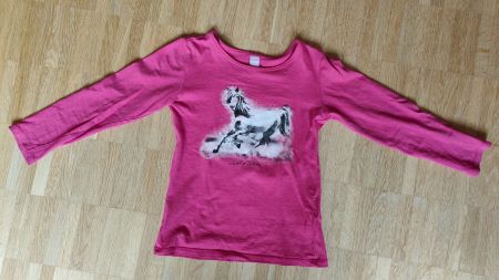 Schöner Rössli-Pullover pink  (Gr. 110 / 4-5 Years)