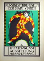 Kunstgewerbemuseum der Stadt Zürich 1914 Original Plakat