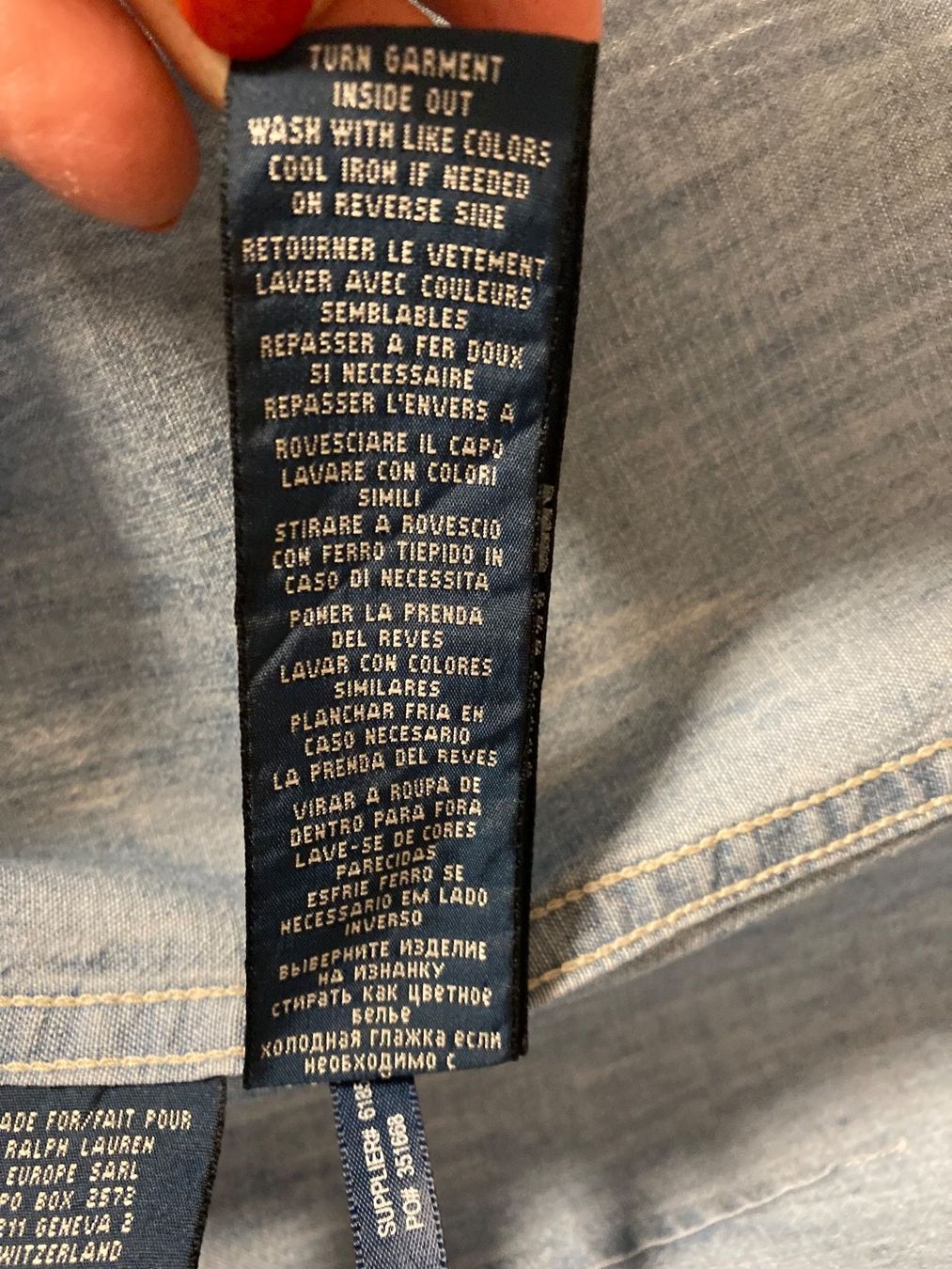 Ralph Lauren Camicette: Ralph Lauren Damen Jeansbluse hellblau Grösse 8 – Usato da rheineck venduto da norwegianwood52 8