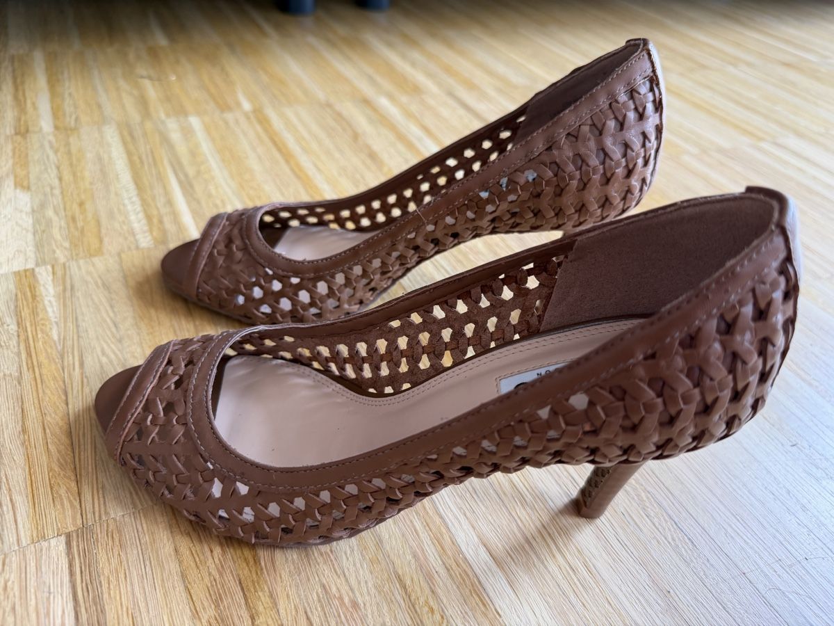 Dune London Scarpe da donna: Dune Woven Leather Peep Toe Heels - Size 37 – Usato da Brugg AG venduto da Winter789 2