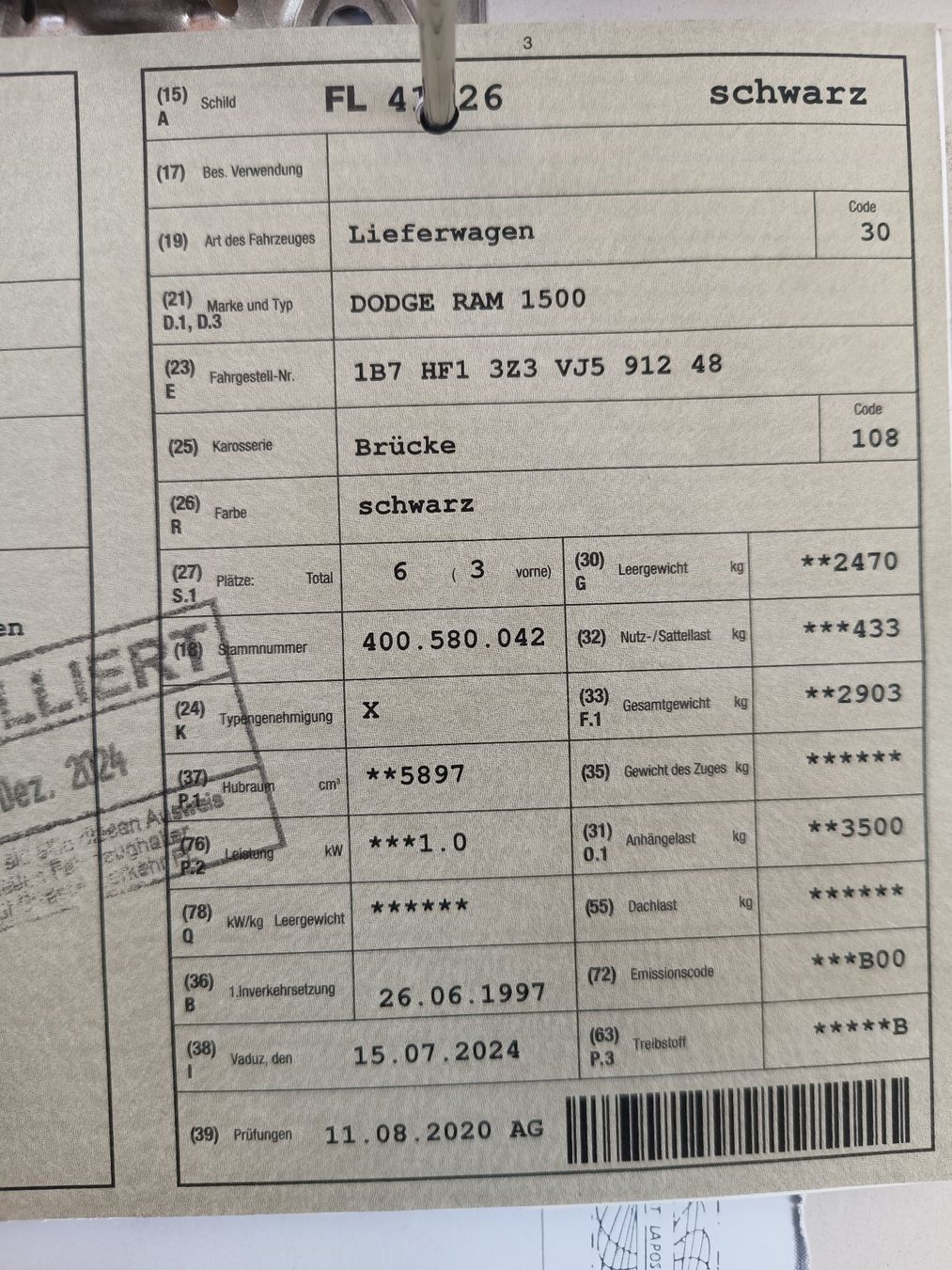 Dodge Autos: Dodge Ram 1500 5.9V8 4x4 – Defekt aus Buchs SG von ClassicGarageHauser 9
