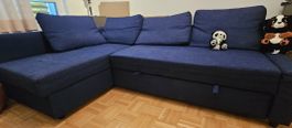 Ecksofa/Schlafsofa, blau