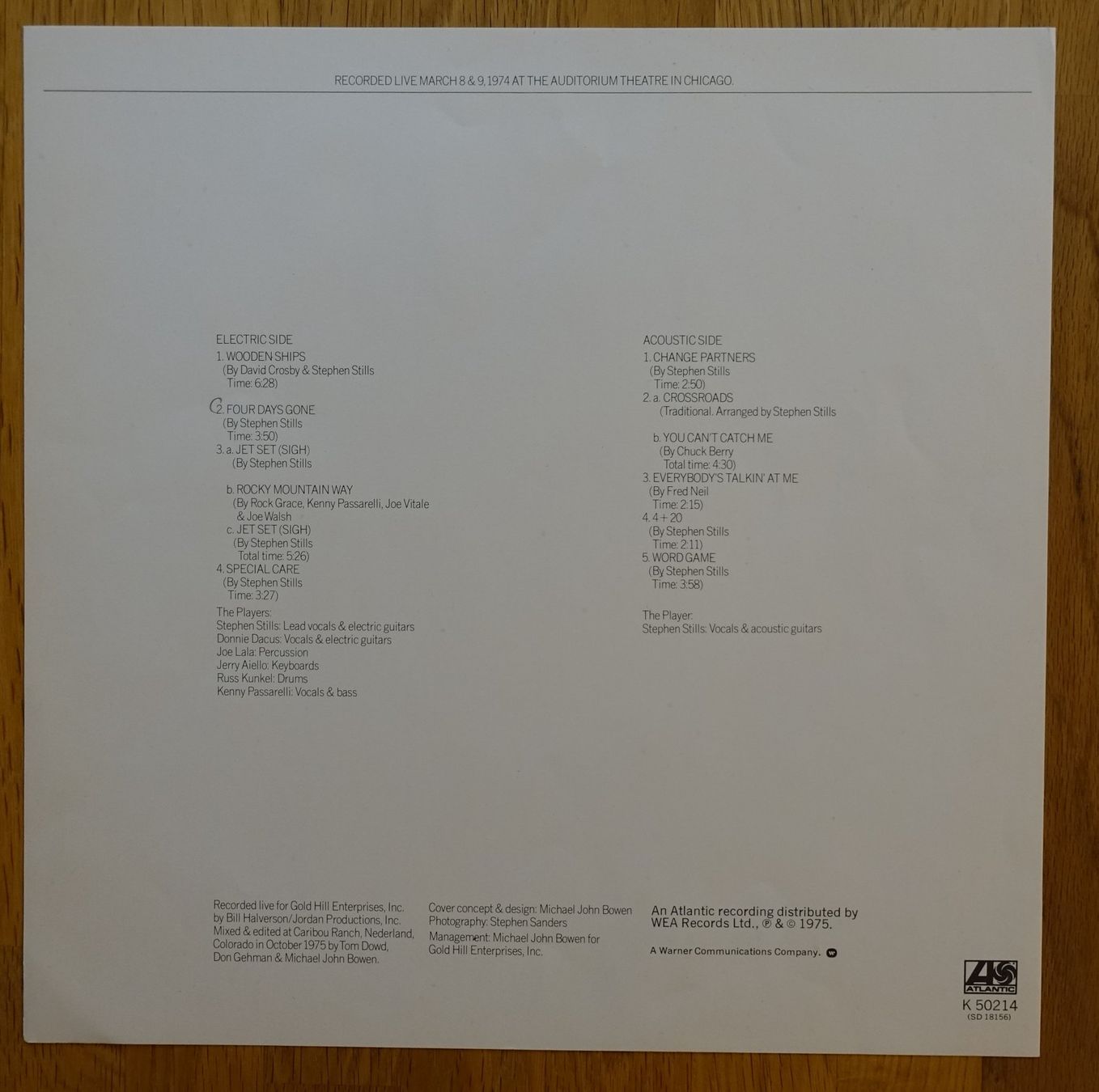 Schallplatten: Stephen Stills – Stephen Stills Live - T18 – Gebraucht aus Sessa von discoverymedia 2