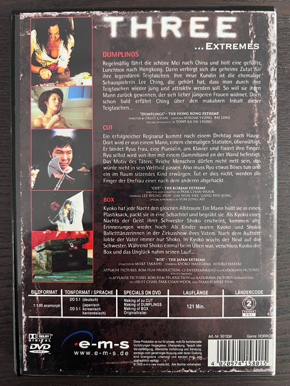 Tutti i DVDs: Three... Extremes – Usato da Zürich venduto da FilmFreunde 1