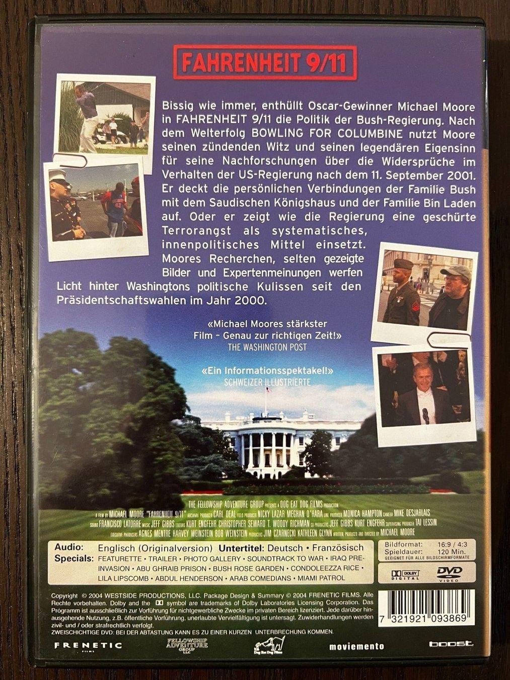 Tutti i DVDs: Fahrenheit 9/11 – Usato da Zürich venduto da FilmFreunde 1